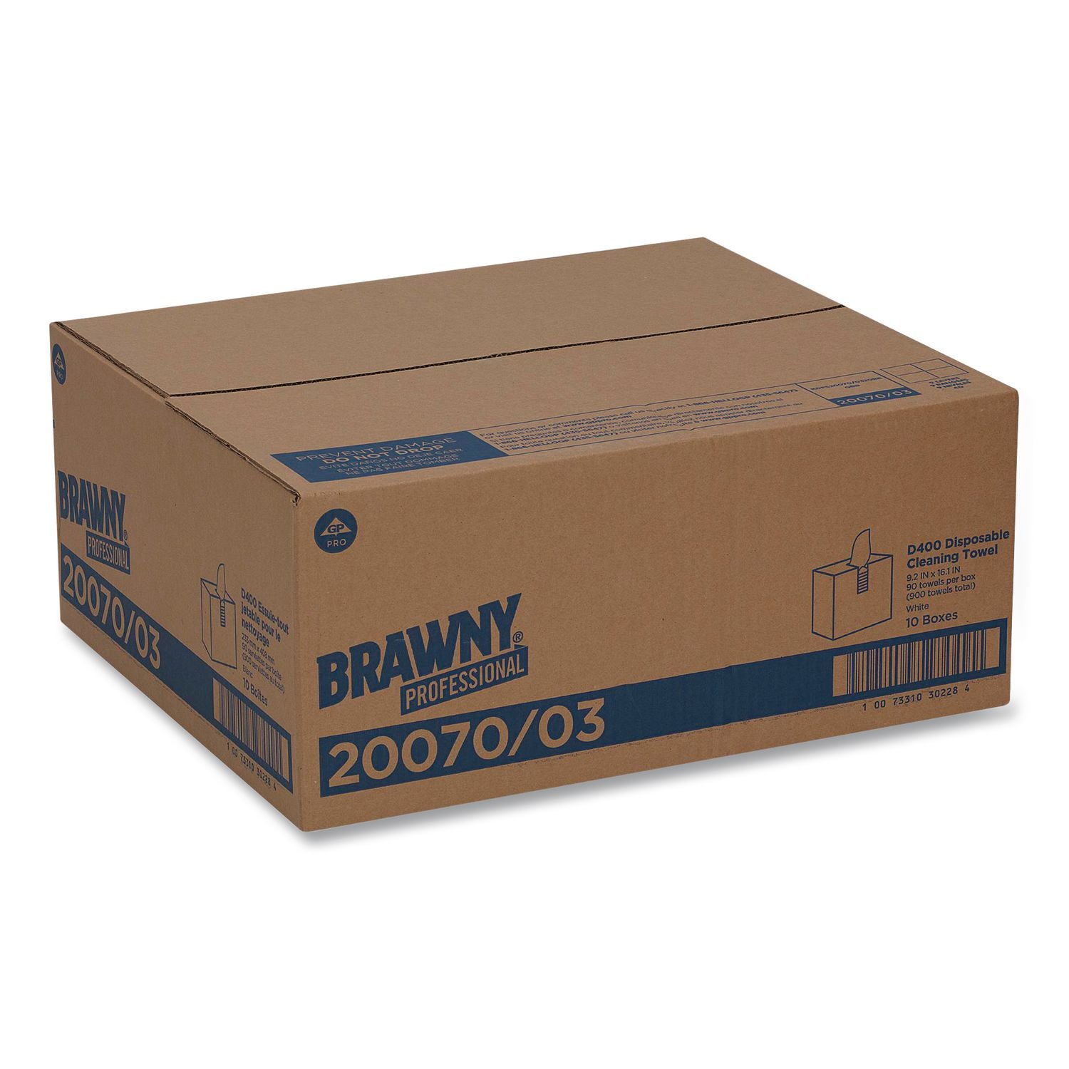 Medium Duty Premium DRC Wipers, 1-Ply, 9.25 x 16.3, Unscented, White, 90/Box