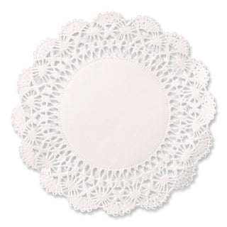 Cambridge Lace Doilies, Round, 12", White, 1,000/Carton