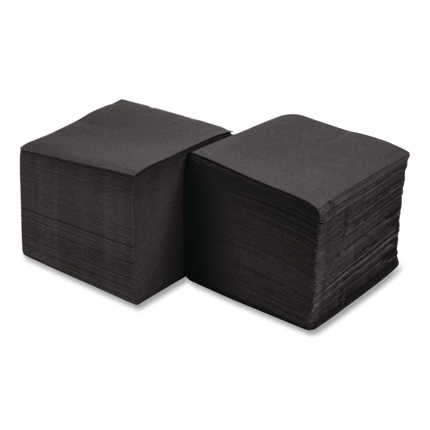 Beverage Napkins, 1-Ply, 10 x 10, Black, 1000/Carton
