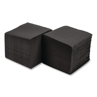 Beverage Napkins, 1-Ply, 10 x 10, Black, 1000/Carton