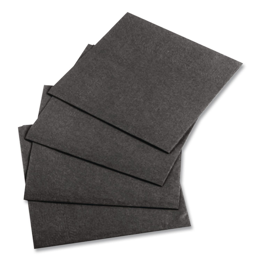 Beverage Napkins, 1-Ply, 10 x 10, Black, 1000/Carton