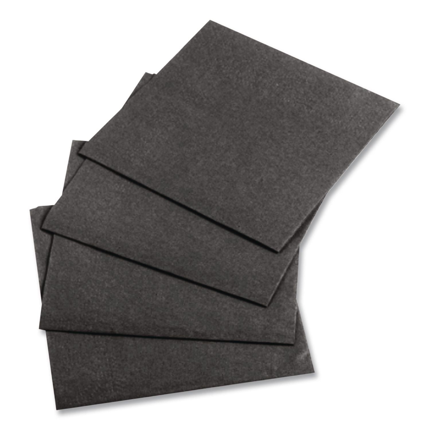 Beverage Napkins, 1-Ply, 10 x 10, Black, 1000/Carton