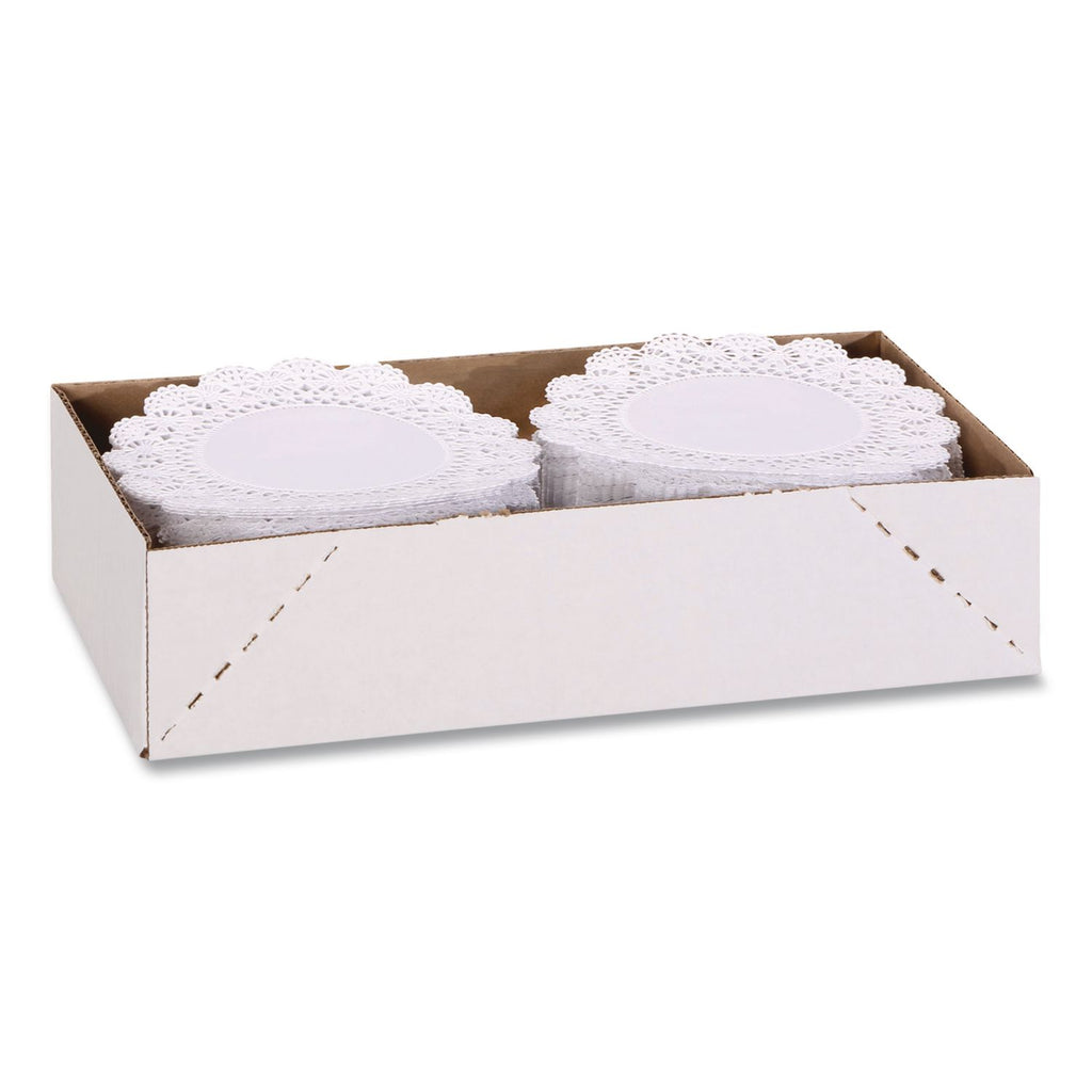 Cambridge Lace Doilies, Round, 8", White, 1,000/Carton