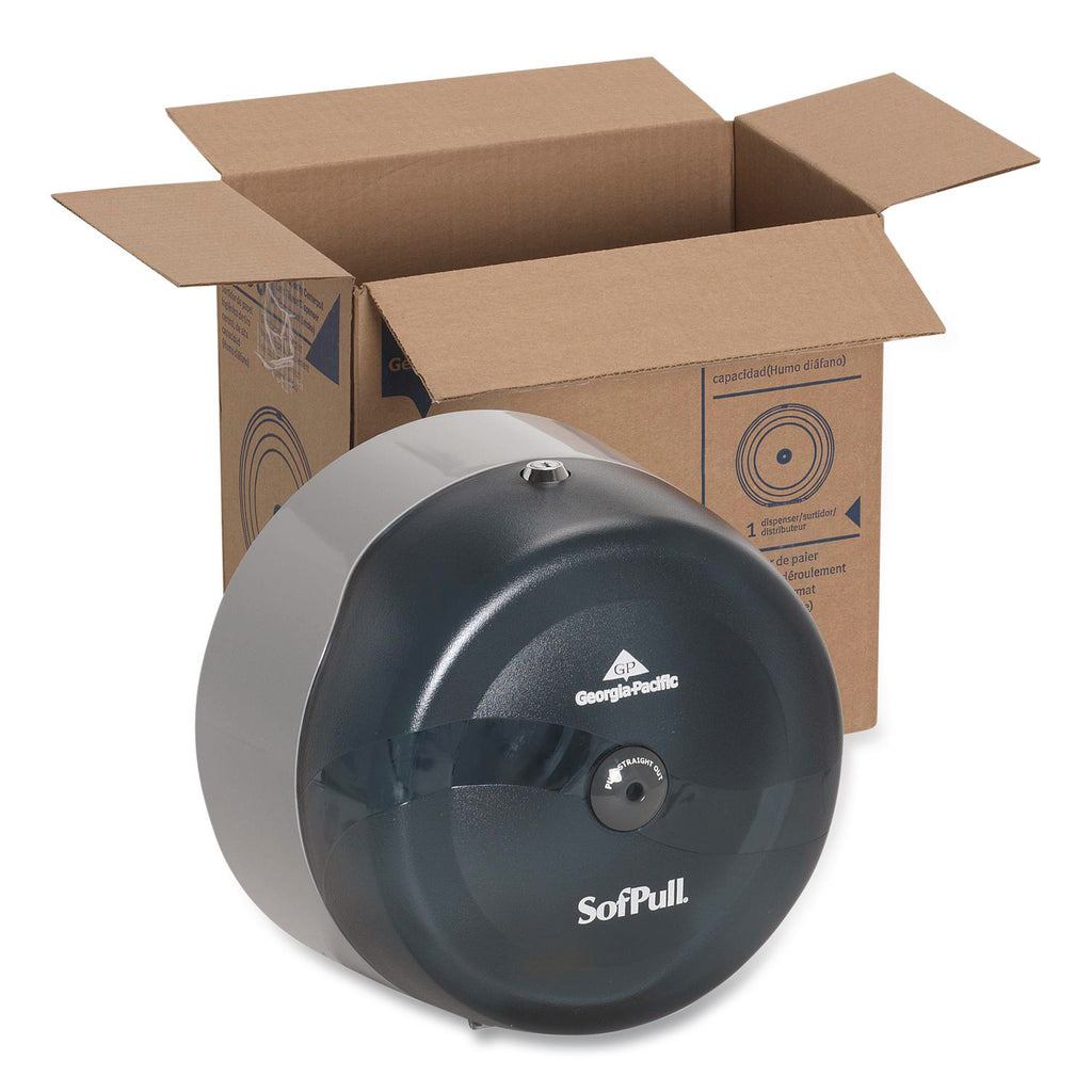 SofPull High-Capacity Center-Pull Tissue Dispenser, 10.5 x 6.75 x 10.5, Smoke