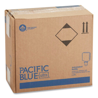 Pacific Blue Ultra Automated Sanitizer Dispenser Refill Foam Hand Sanitizer, 1,000 mL Bottle, Fragrance-Free, 3/Carton