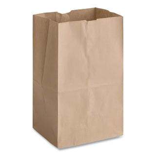Grocery Paper Bags, 50 lb Capacity, #20 Squat, 8.25" x 5.94" x 13.38", Kraft, 500 Bags