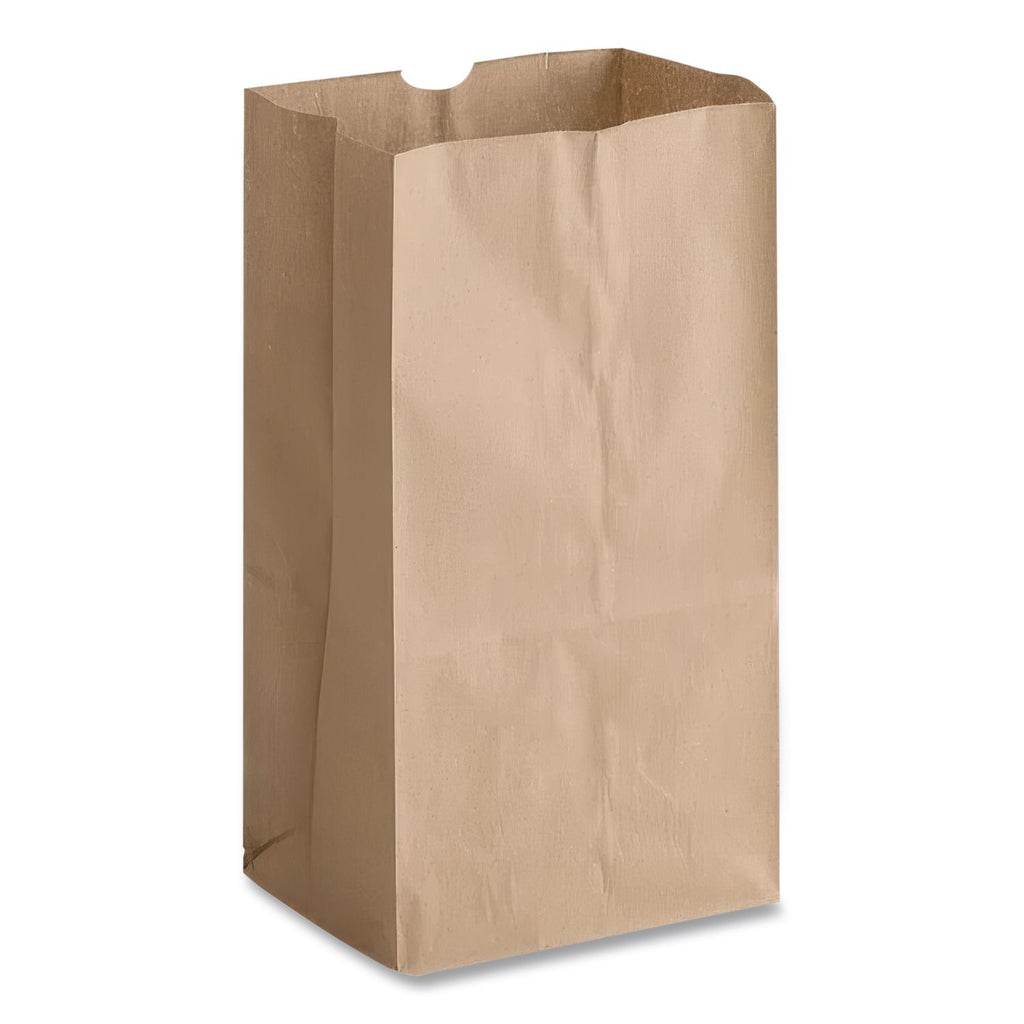 Grocery Paper Bags, 40 lb Capacity, #25, 8.25" x 5.25" x 18", Kraft, 500 Bags