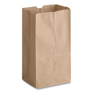 Grocery Paper Bags, 40 lb Capacity, #25, 8.25" x 5.25" x 18", Kraft, 500 Bags