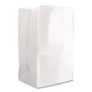 Grocery Paper Bags, 40 lb Capacity, #20 Squat, 8.25" x 5.94" x 13.38", White, 500 Bags