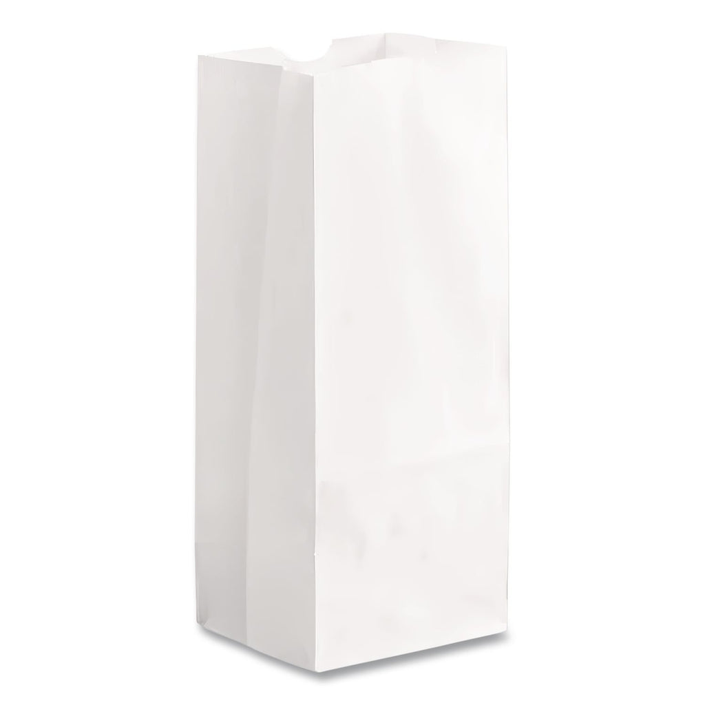 Grocery Paper Bags, 30 lb Capacity, #4, 5" x 3.33" x 9.75", White, 500 Bags