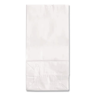 Grocery Paper Bags, 30 lb Capacity, #4, 5" x 3.33" x 9.75", White, 500 Bags