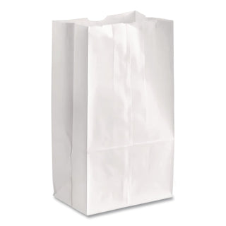 Grocery Paper Bags, 40 lb Capacity, #12, 7.06" x 4.5" x 13.75", White, 500 Bags
