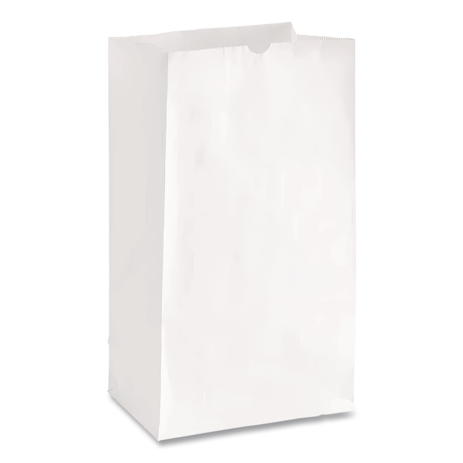 Grocery Paper Bags, 40 lb Capacity, #16, 7.75" x 4.81" x 16", White, 500 Bags