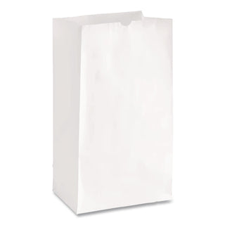 Grocery Paper Bags, 40 lb Capacity, #16, 7.75" x 4.81" x 16", White, 500 Bags