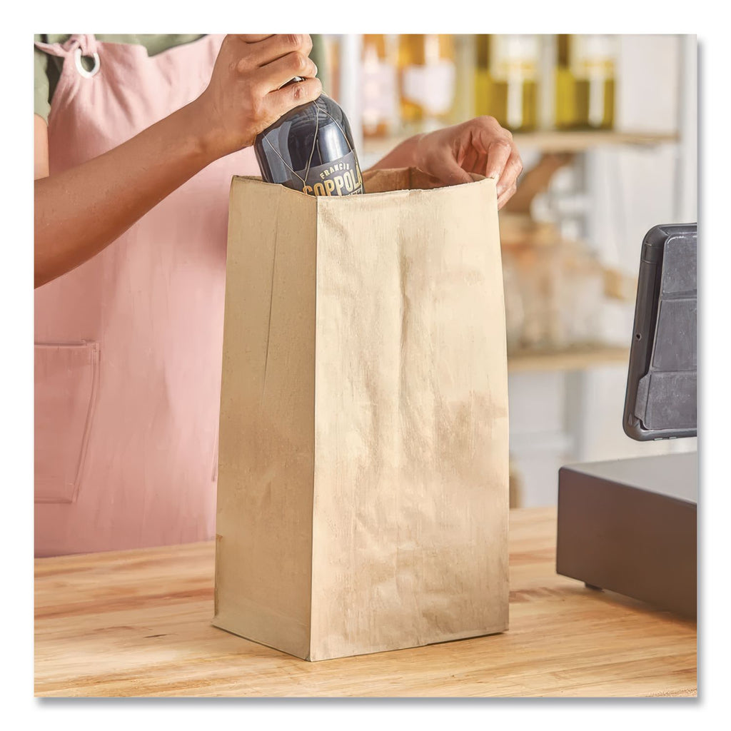 Grocery Paper Bags, 52 lb Capacity, #2, 4.06" x 2.68" x 8.12", Kraft, 250 Bags/Bundle, 2 Bundles