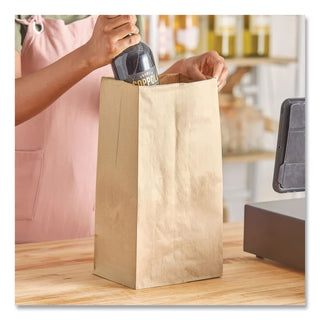 Grocery Paper Bags, 52 lb Capacity, #2, 4.06" x 2.68" x 8.12", Kraft, 250 Bags/Bundle, 2 Bundles