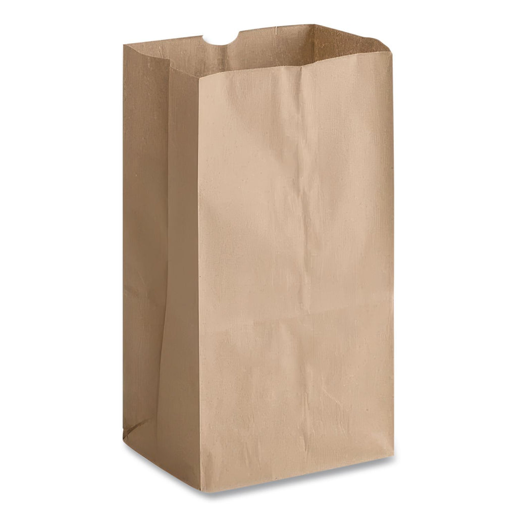 Grocery Paper Bags, 57 lb Capacity, #25, 8.25" x 6.13" x 15.88", Kraft, 500 Bags