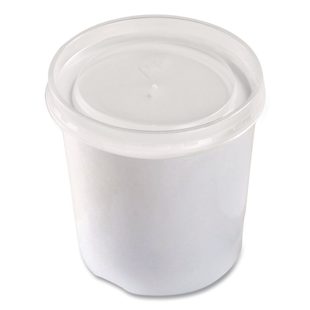Plastic High Heat Vented Lid, Fits 16-32 oz, White, 50/Bag, 10/Bags Carton