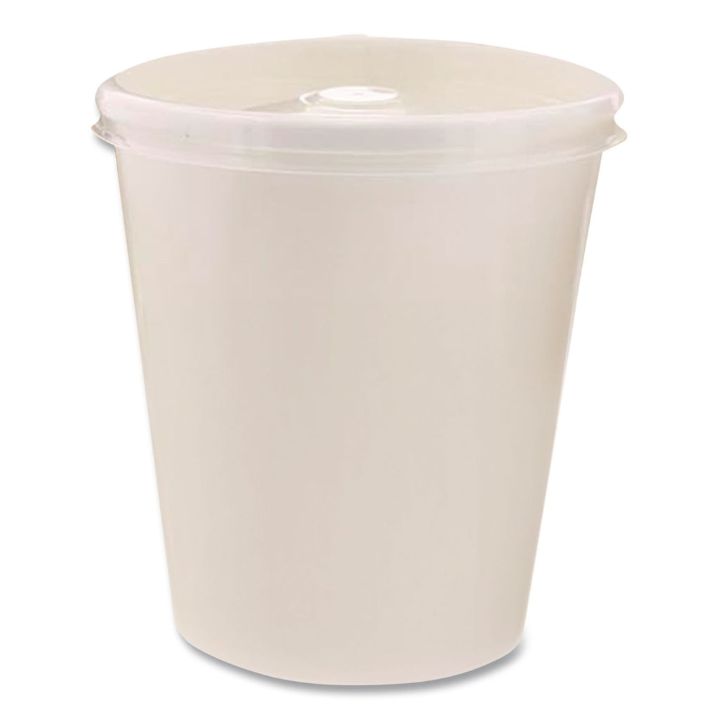 Plastic High Heat Vented Lid, Fits 16-32 oz, White, 50/Bag, 10/Bags Carton