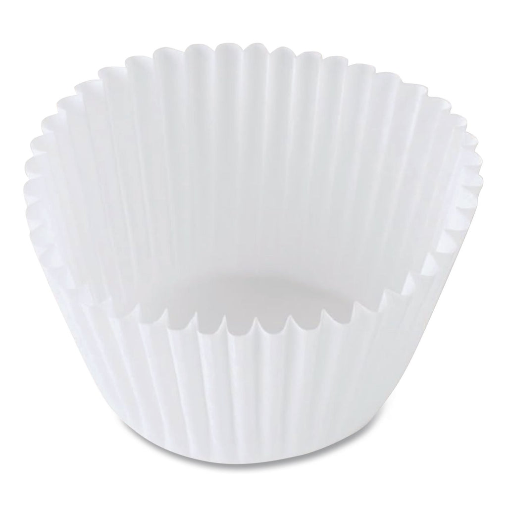 Fluted Bake Cups, 2.25 Diameter x 1.88 h, White, Paper, 500/Pack, 20 Packs/Carton