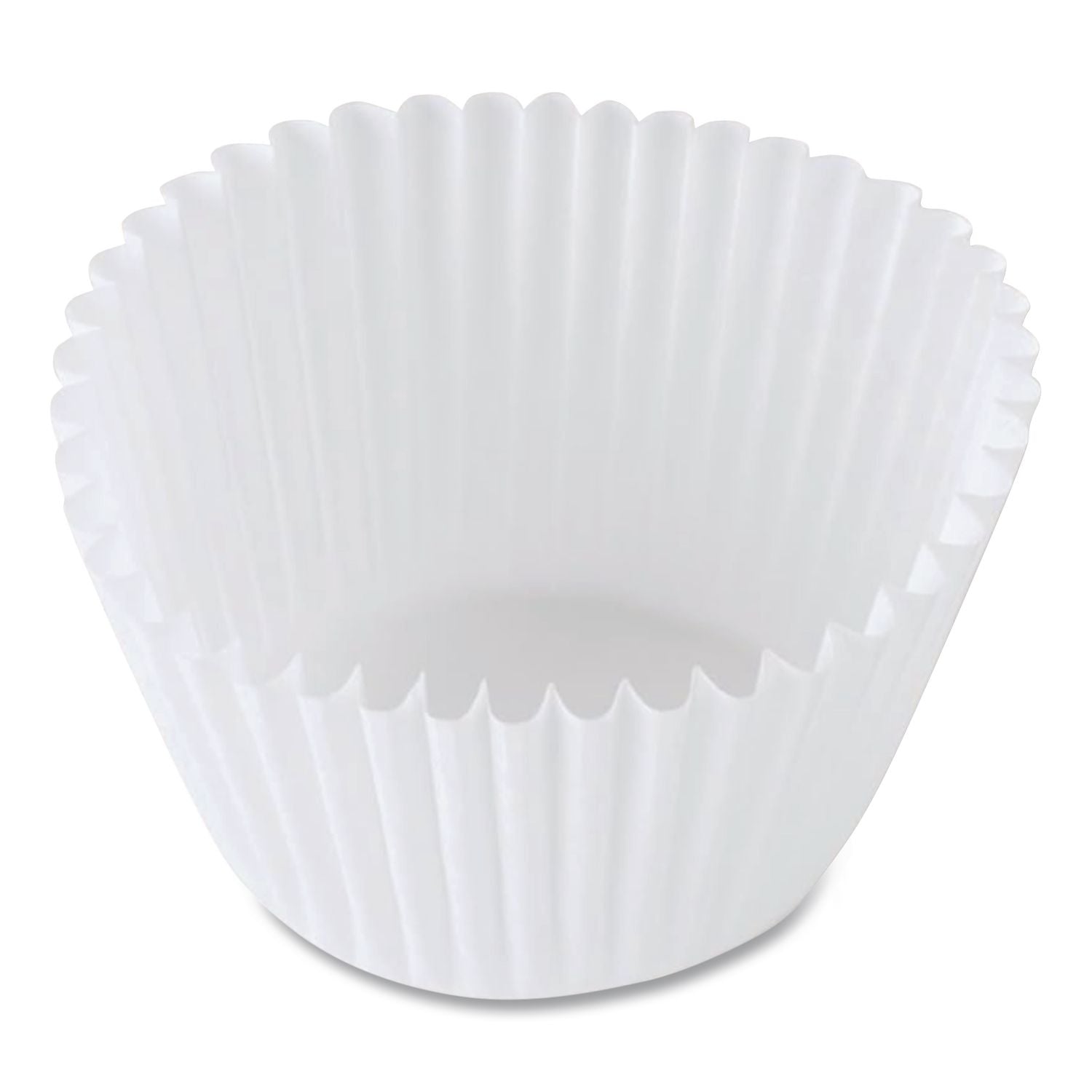Fluted Bake Cups, 2.25 Diameter x 1.88 h, White, Paper, 500/Pack, 20 Packs/Carton