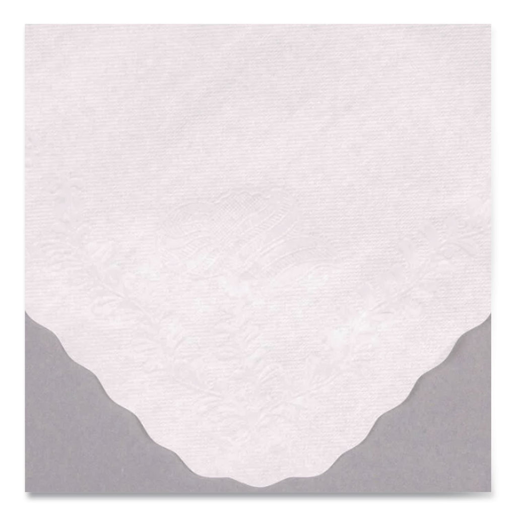 Scalloped Edge Traymat, Bond Paper, White, 16.63 x 12.75, 1,000/Carton