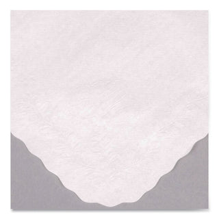 Scalloped Edge Traymat, Bond Paper, White, 16.63 x 12.75, 1,000/Carton