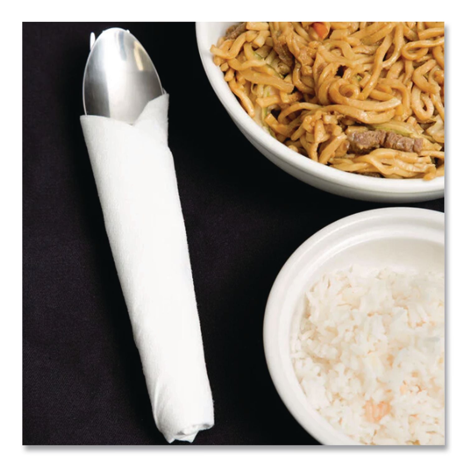 TASKBrand TopLine Linen Replacement Napkins, White, 16 x 16, 1000/Carton