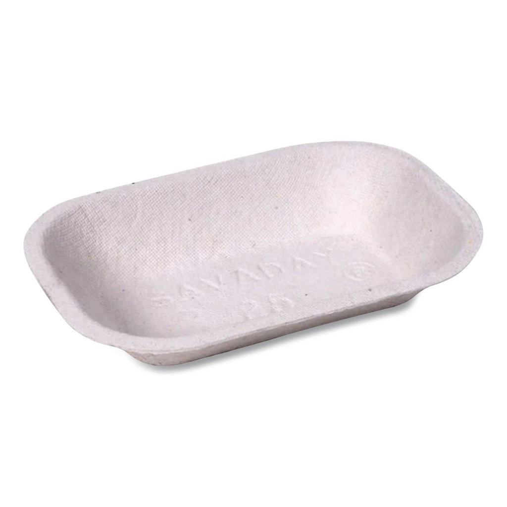 Savaday Molded Fiber Food Tray, 1-Compartment, 5 x 7, Beige, Paper, 250/Bag, 4 Bags/Carton