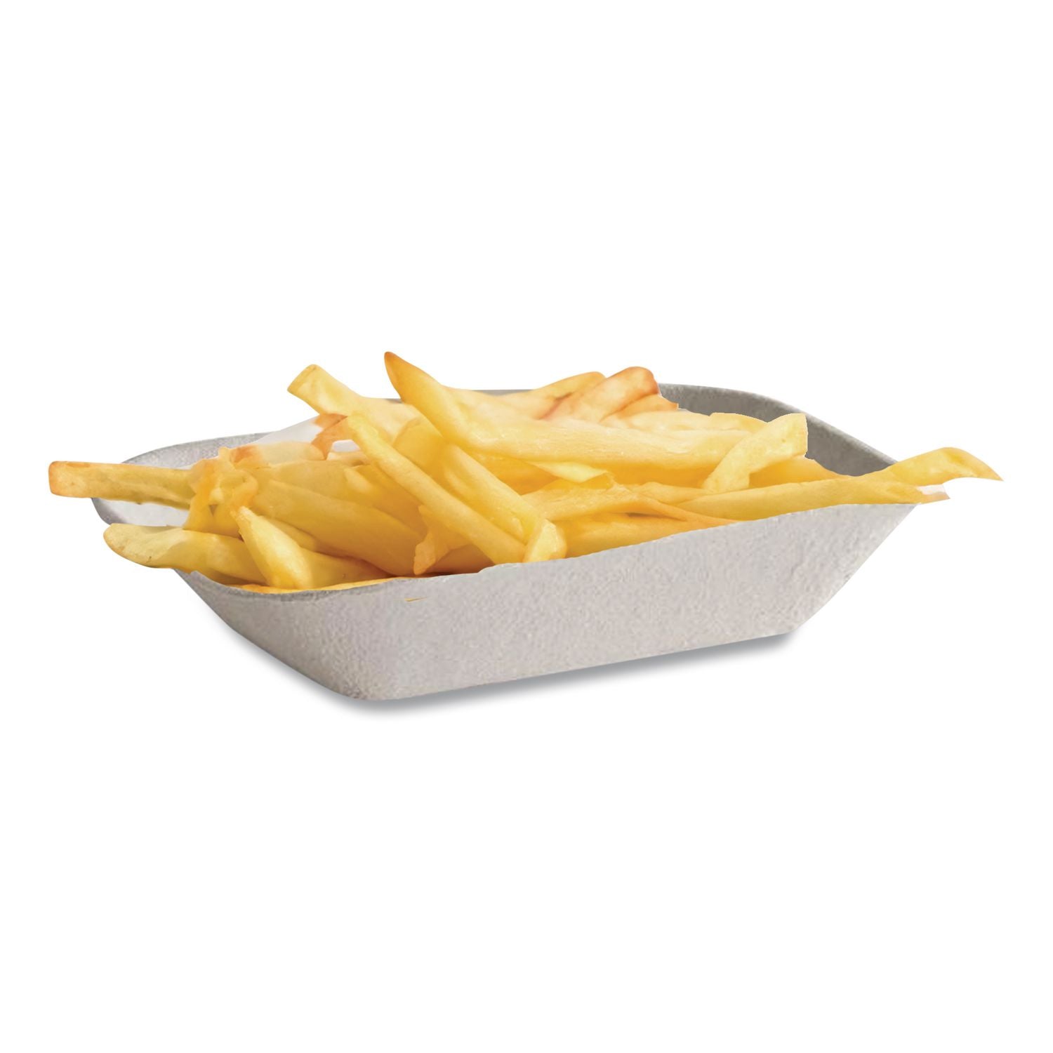 Savaday Molded Fiber Food Tray, 1-Compartment, 5 x 7, Beige, Paper, 250/Bag, 4 Bags/Carton