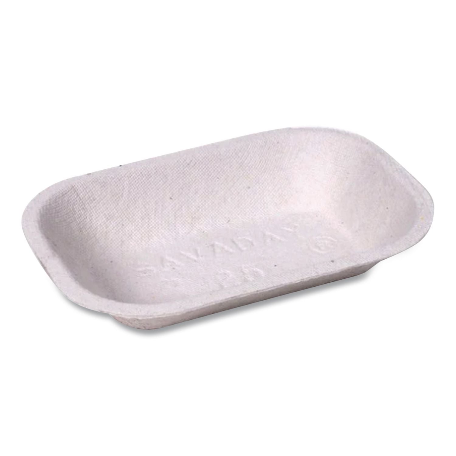 Savaday Molded Fiber Food Tray, 1-Compartment, 4 x 6, Beige, Paper, 250/Bag, 4 Bags/Carton