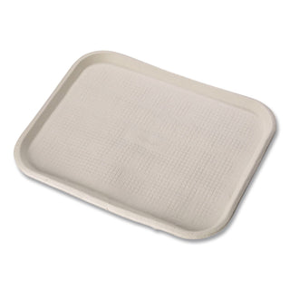 Savaday Molded Fiber Flat Food Tray, 1-Compartment, 16 x 12, White, Paper, 200/Carton