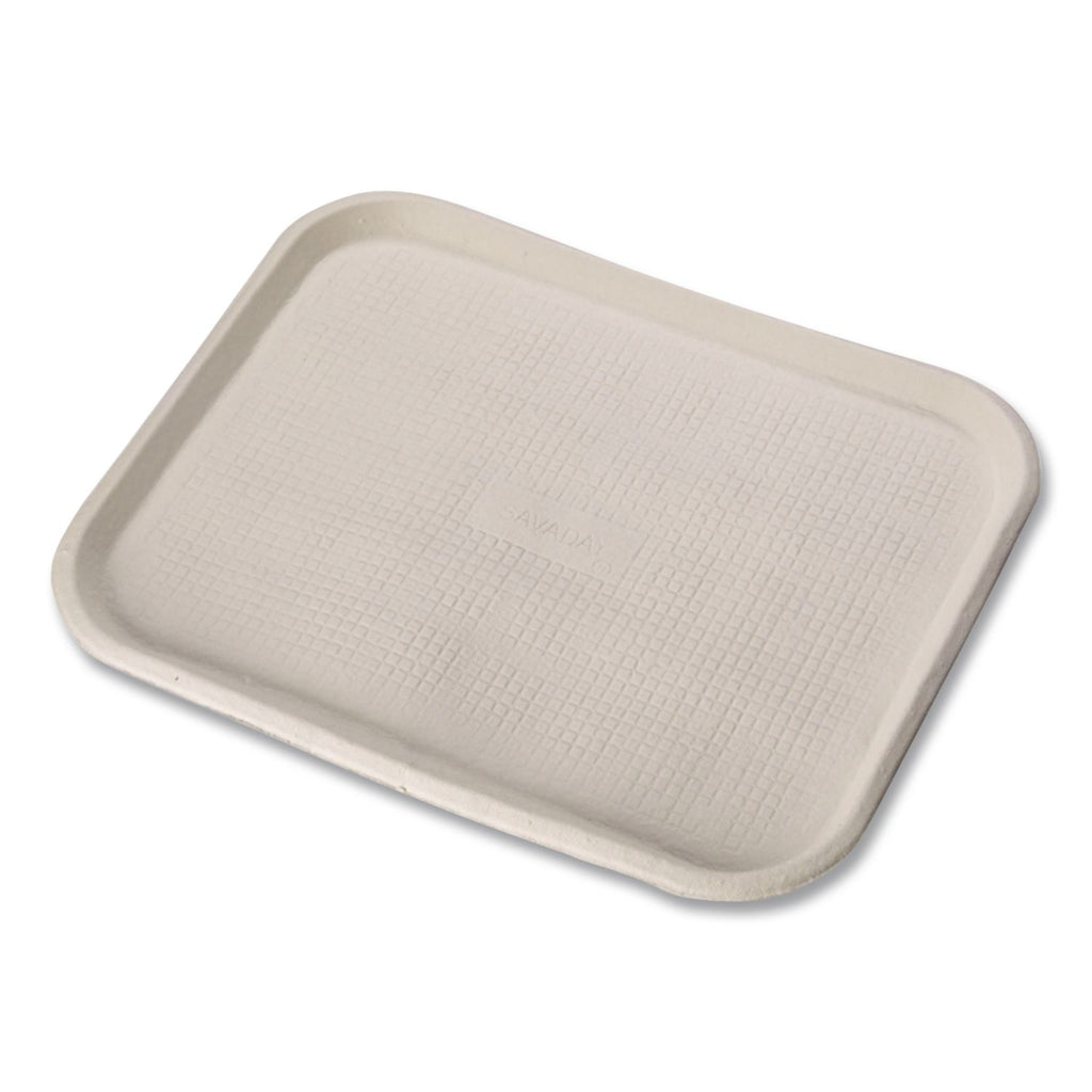 Savaday Molded Fiber Food Trays, 1-Compartment, 14 x 18, White, Paper, 100/Carton