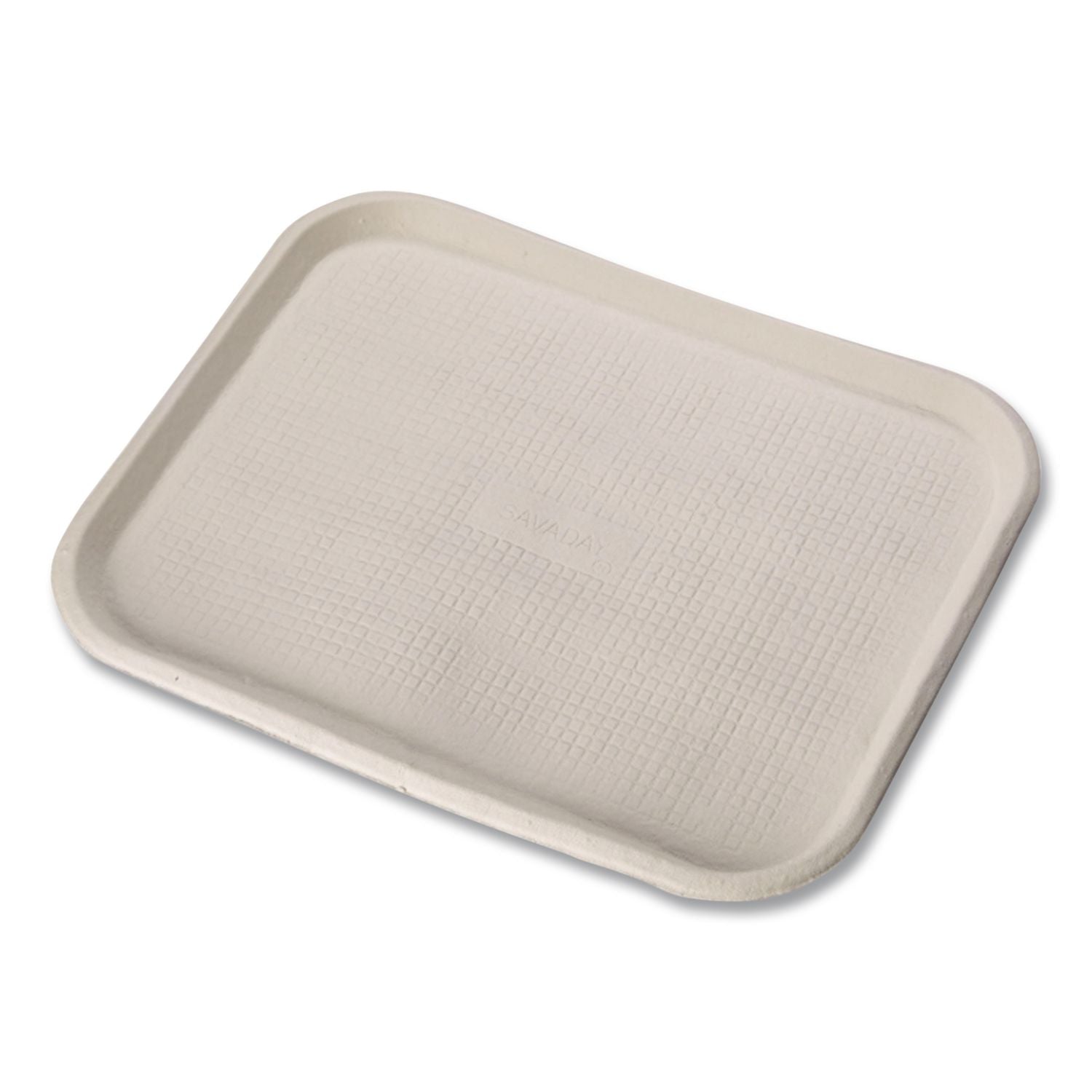 Savaday Molded Fiber Food Trays, 1-Compartment, 14 x 18, White, Paper, 100/Carton