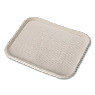 Savaday Molded Fiber Food Trays, 1-Compartment, 14 x 18, White, Paper, 100/Carton