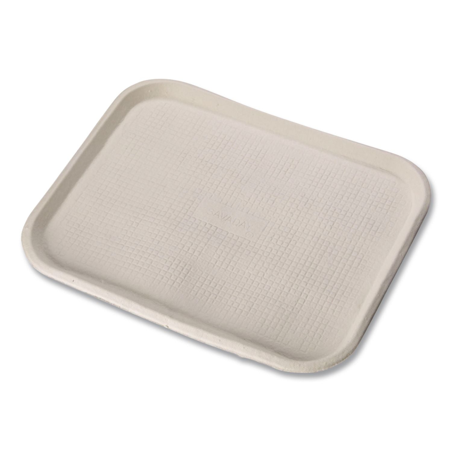 StrongHolder Molded Fiber Food Trays, 1-Compartment, 9 x 12 x 1, Beige, Paper, 250/Carton