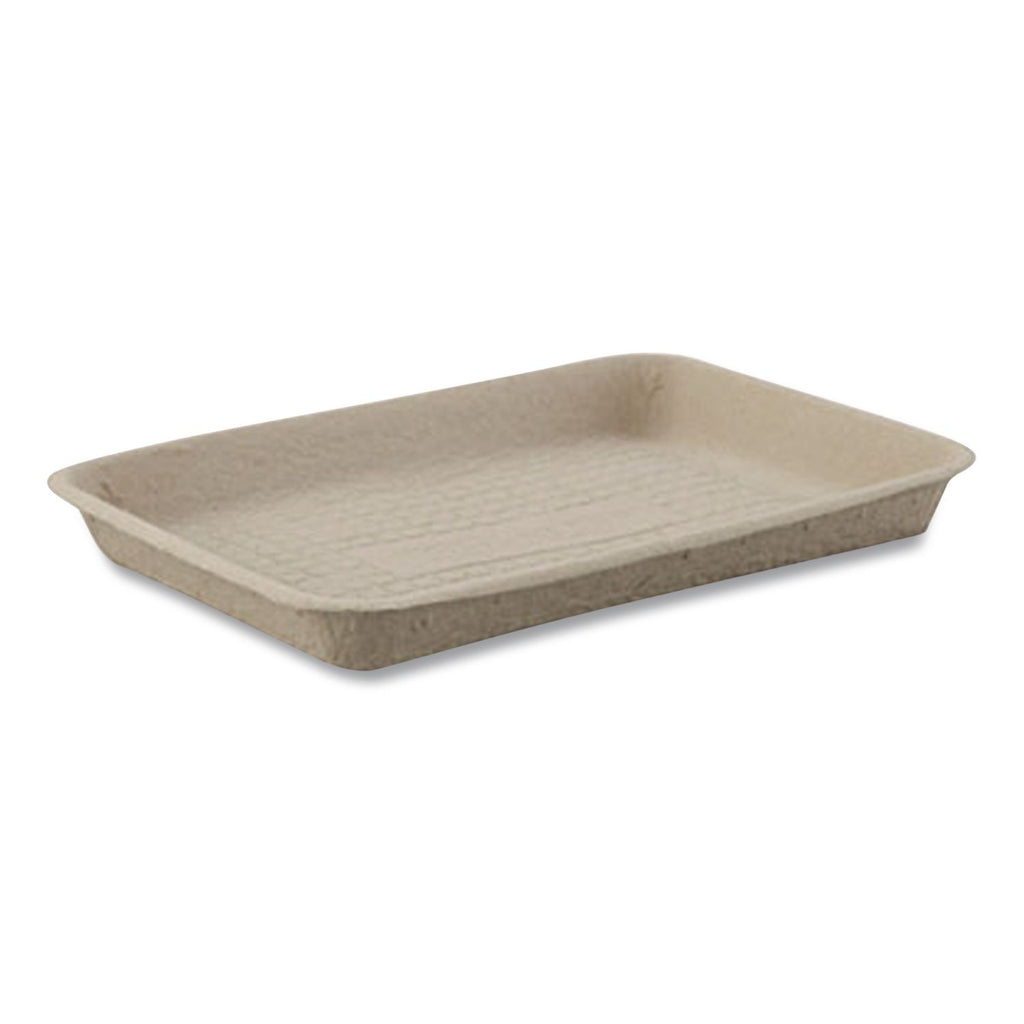 StrongHolder Molded Fiber Food Trays, 1-Compartment, 9 x 12 x 1, Beige, Paper, 250/Carton