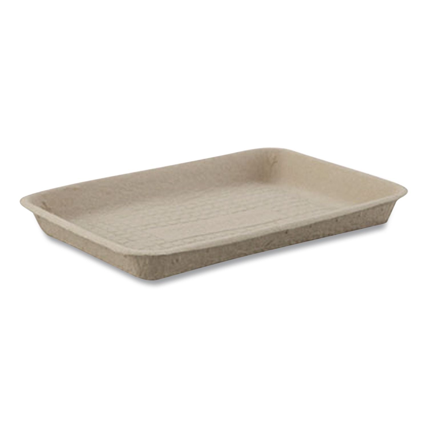 StrongHolder Molded Fiber Food Trays, 1-Compartment, 9 x 12 x 1, Beige, Paper, 250/Carton