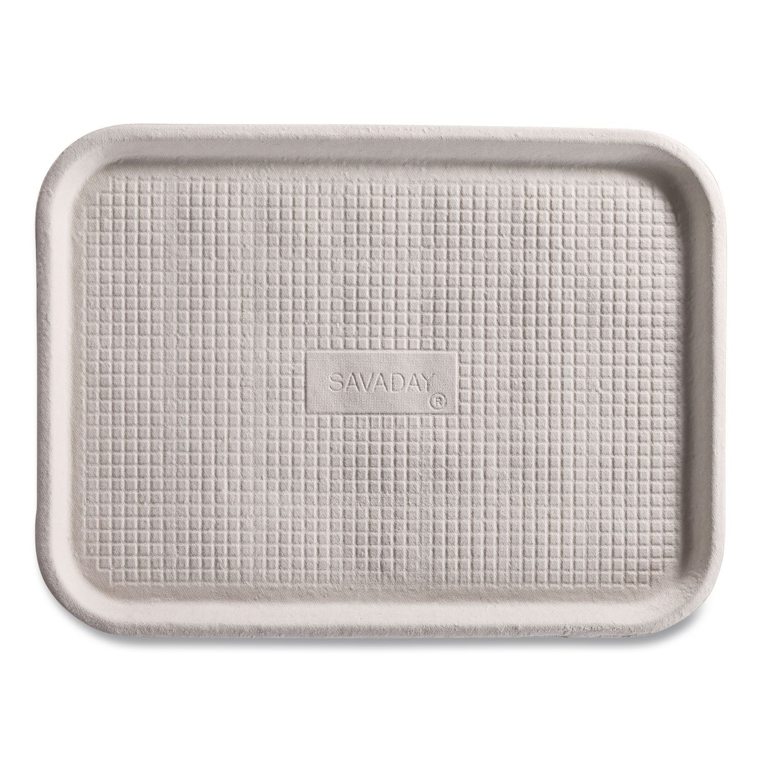 StrongHolder Molded Fiber Food Trays, 1-Compartment, 9 x 12 x 1, Beige, Paper, 250/Carton
