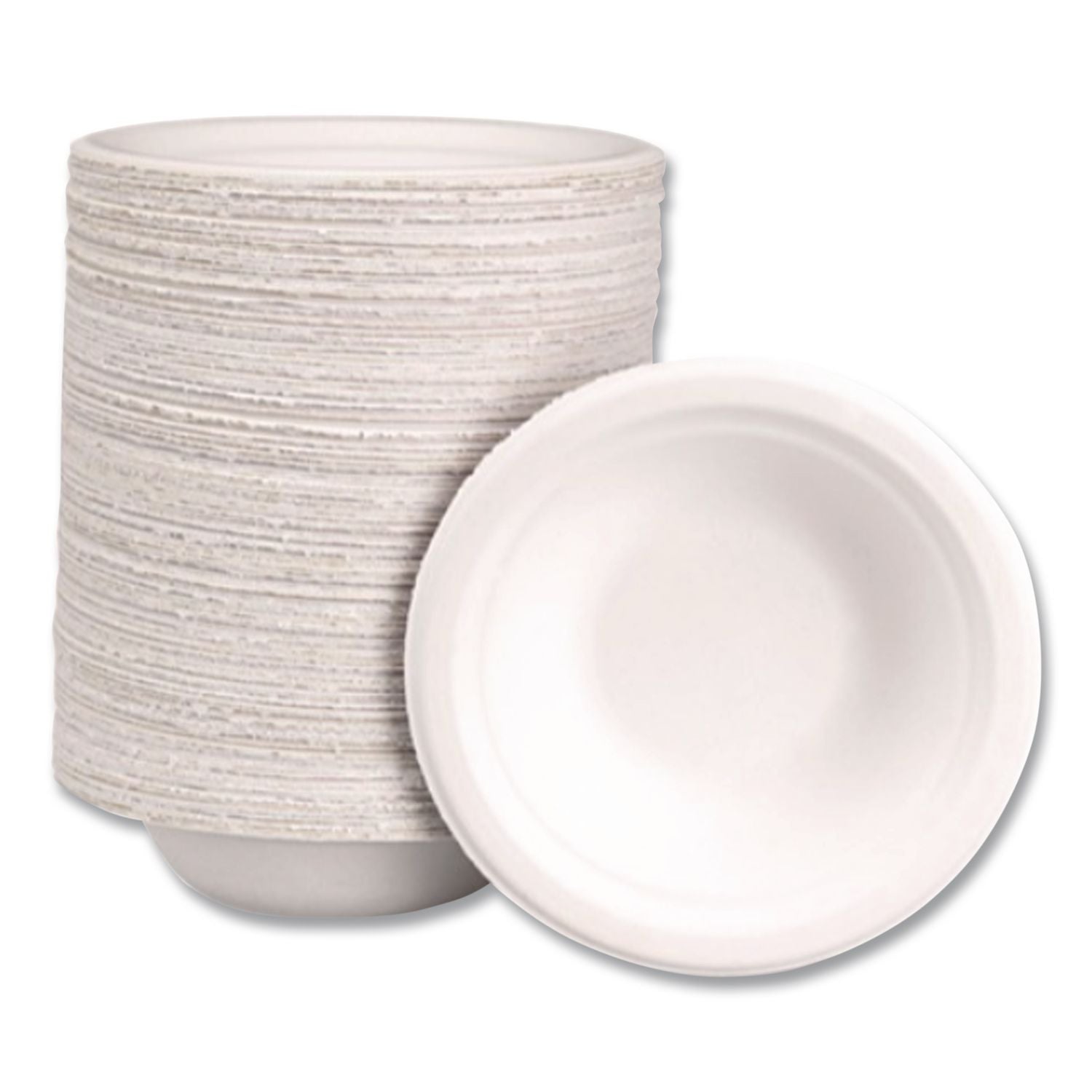 Paper Pro Round Bowls, 12 oz, Beige, 125/Bag, 8 Bags/Carton