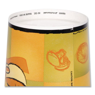 Streetside Squat Paper Food Container, Streetside Design, 16 oz, 25/Bag, 20 Bags/Carton