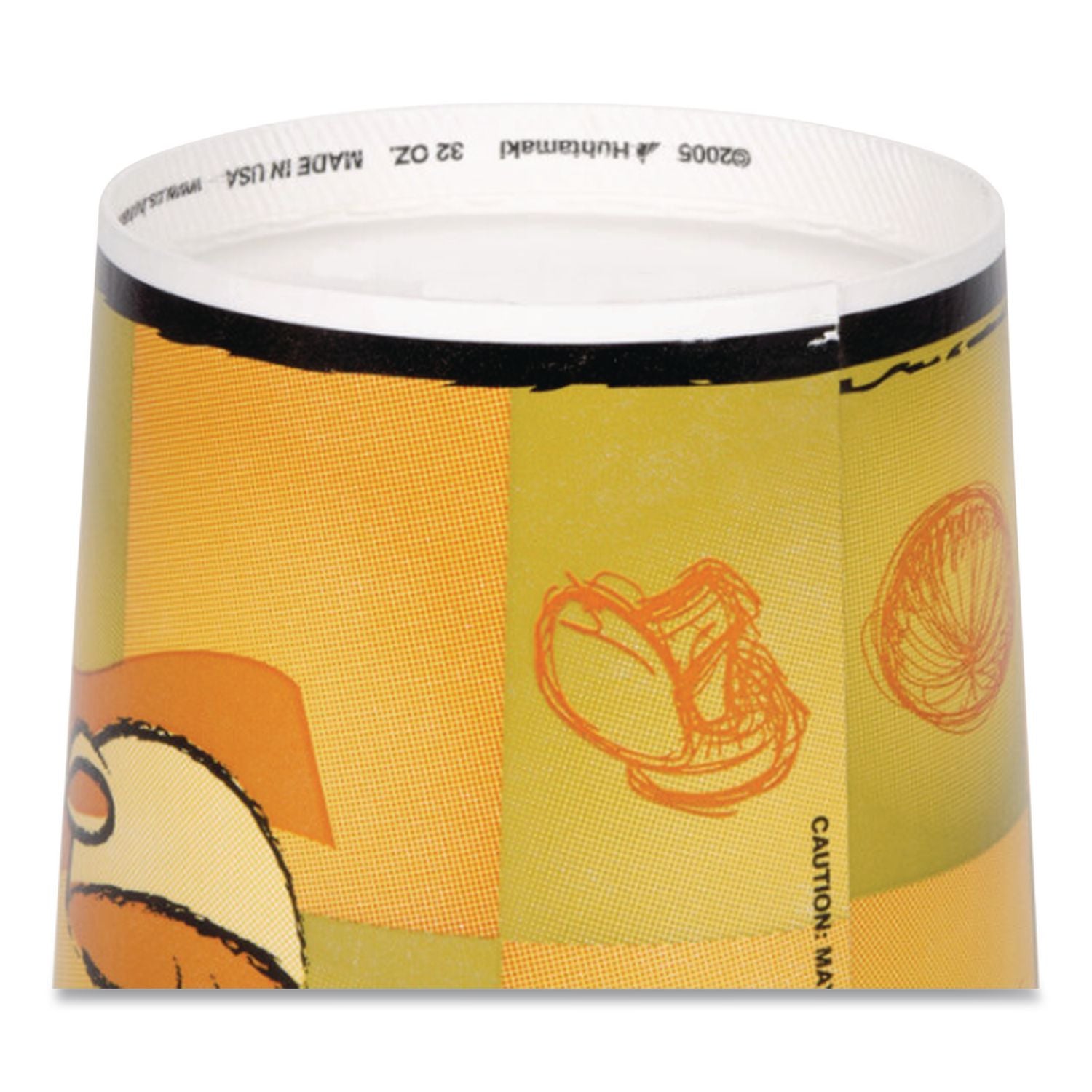Streetside Squat Paper Food Container, Streetside Design, 32 oz, 25/Bag, 20 Bags/Carton