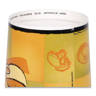 Streetside Squat Paper Food Container, Streetside Design, 32 oz, 25/Bag, 20 Bags/Carton