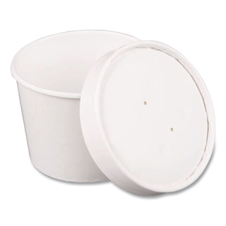 Vented Paper Lids, Fits 8 oz to 16 oz Cups, White, 25/Sleeve, 40 Sleeves/Carton