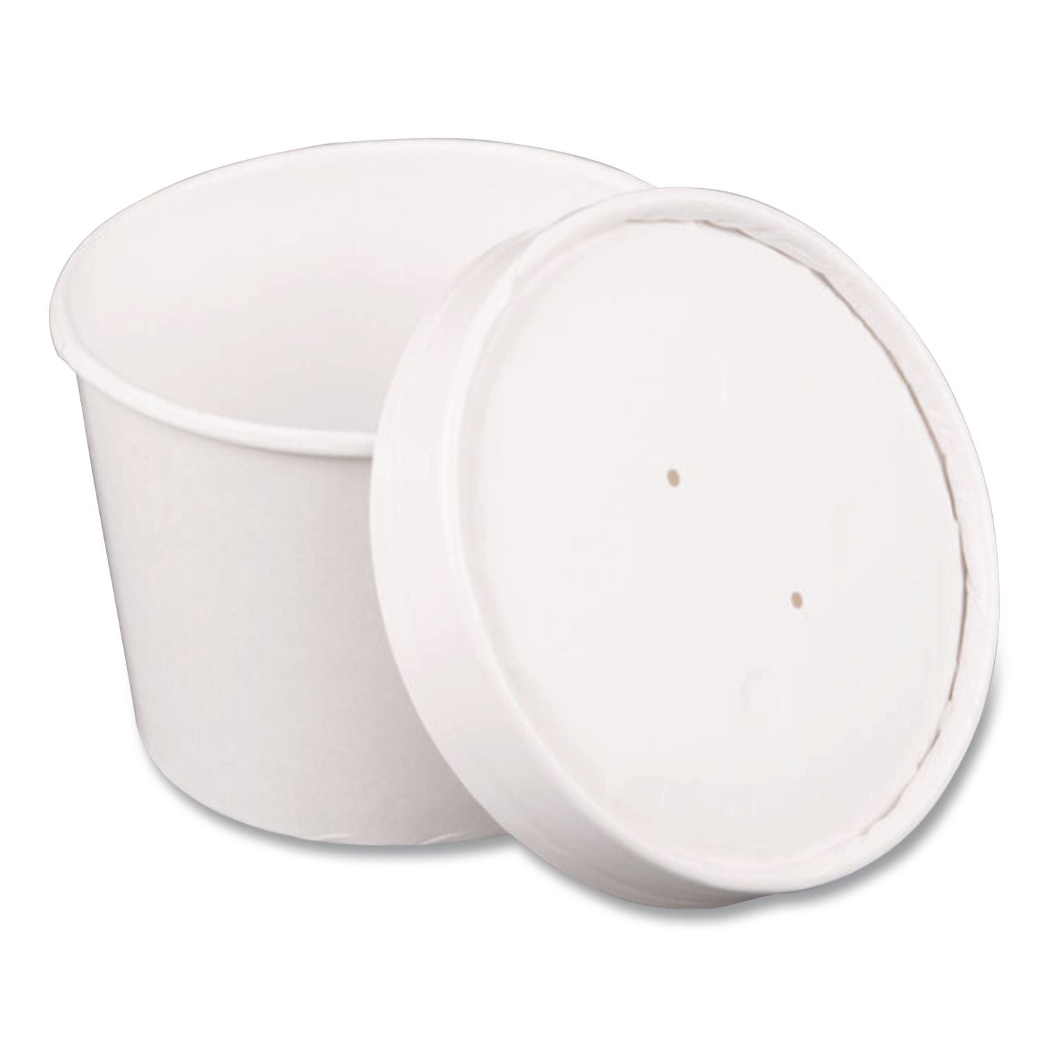 Vented Paper Lids, Fits 8 oz to 16 oz Cups, White, 25/Sleeve, 40 Sleeves/Carton