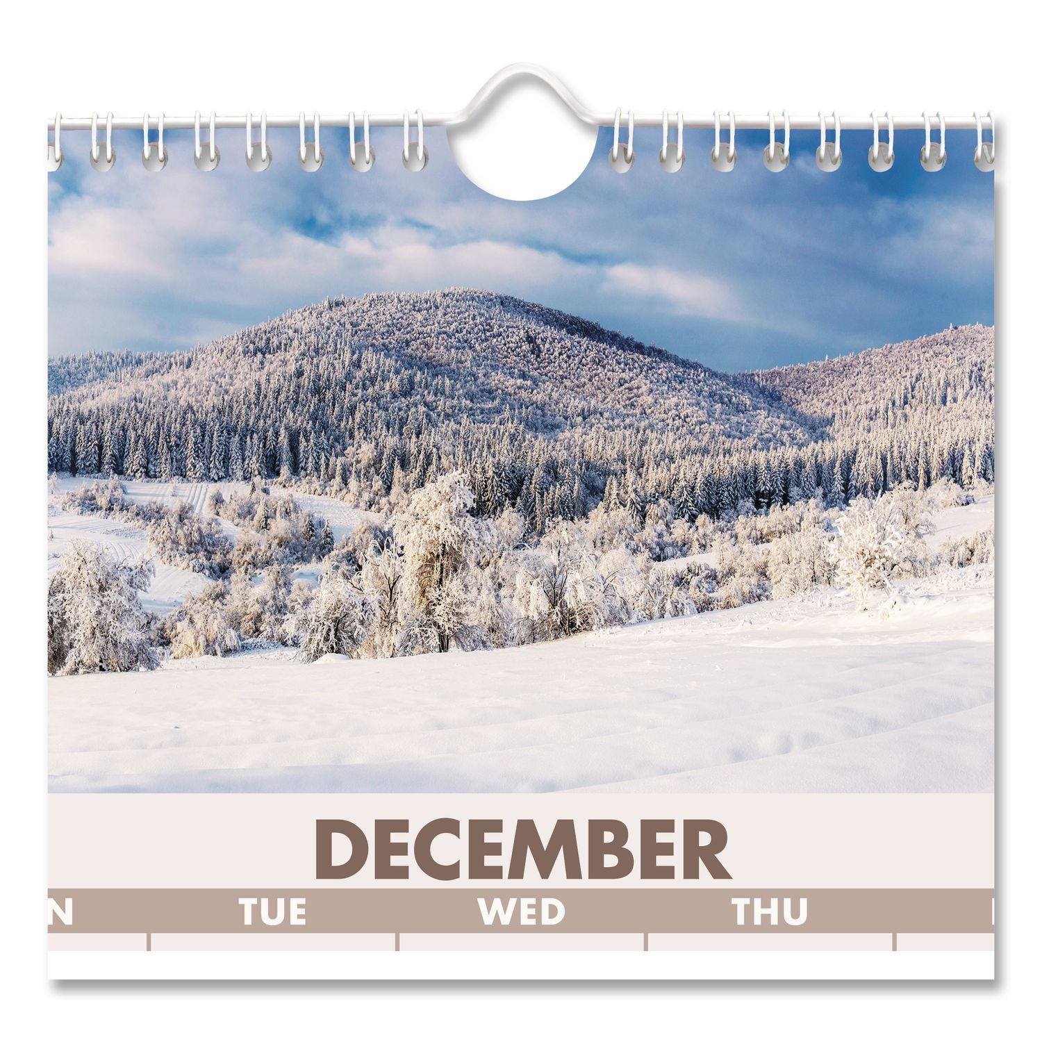 Scenic Three-Month Wall Calendar, Scenic Landscape Photography, 12 x 27, White Sheets, 14-Month (Dec to Jan): 2023 to 2025