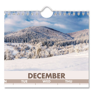 Scenic Three-Month Wall Calendar, Scenic Landscape Photography, 12 x 27, White Sheets, 14-Month (Dec to Jan): 2023 to 2025