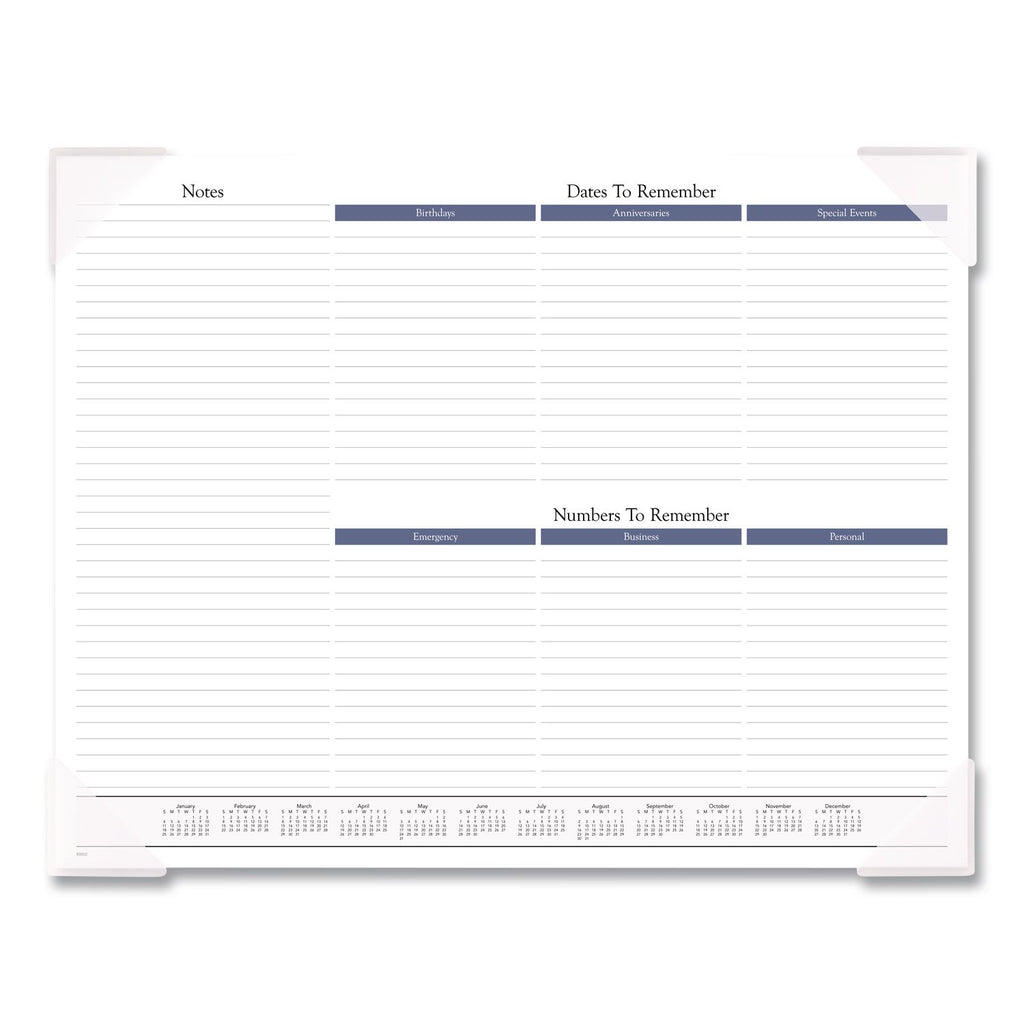 Landscape Panoramic Desk Pad, Landscapes Photography, 22 x 17, White Sheets, Clear Corners, 12-Month (Jan to Dec): 2024