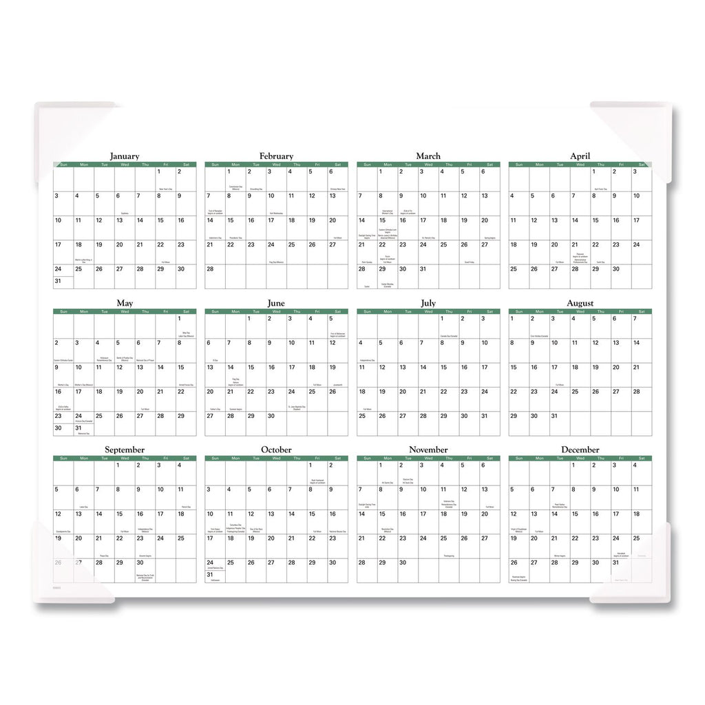 Seascape Panoramic Desk Pad, Seascape Panoramic Photography, 22 x 17, White Sheets, Clear Corners, 12-Month (Jan-Dec): 2024