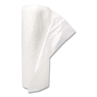 Low-Density Commercial Can Liners, Coreless Interleaved Roll, 45 gal, 0.8 mil, 40" x 46", White, 25 Bags/Roll, 4 Rolls/Carton